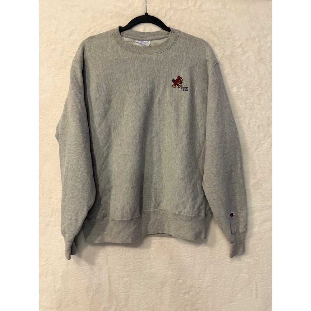 Champion Reverse Weave Iowa State Cardinals Sweatshirt Mens Medium Gray S149 OX
